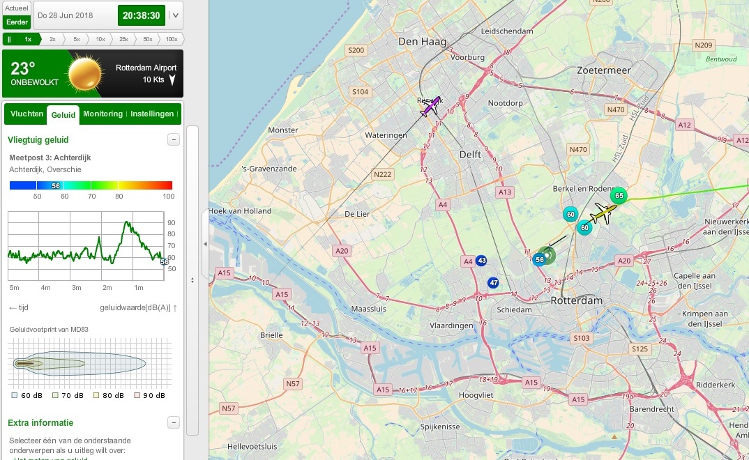 Flightracker MD-83 28 juni 2018 20.38 uur